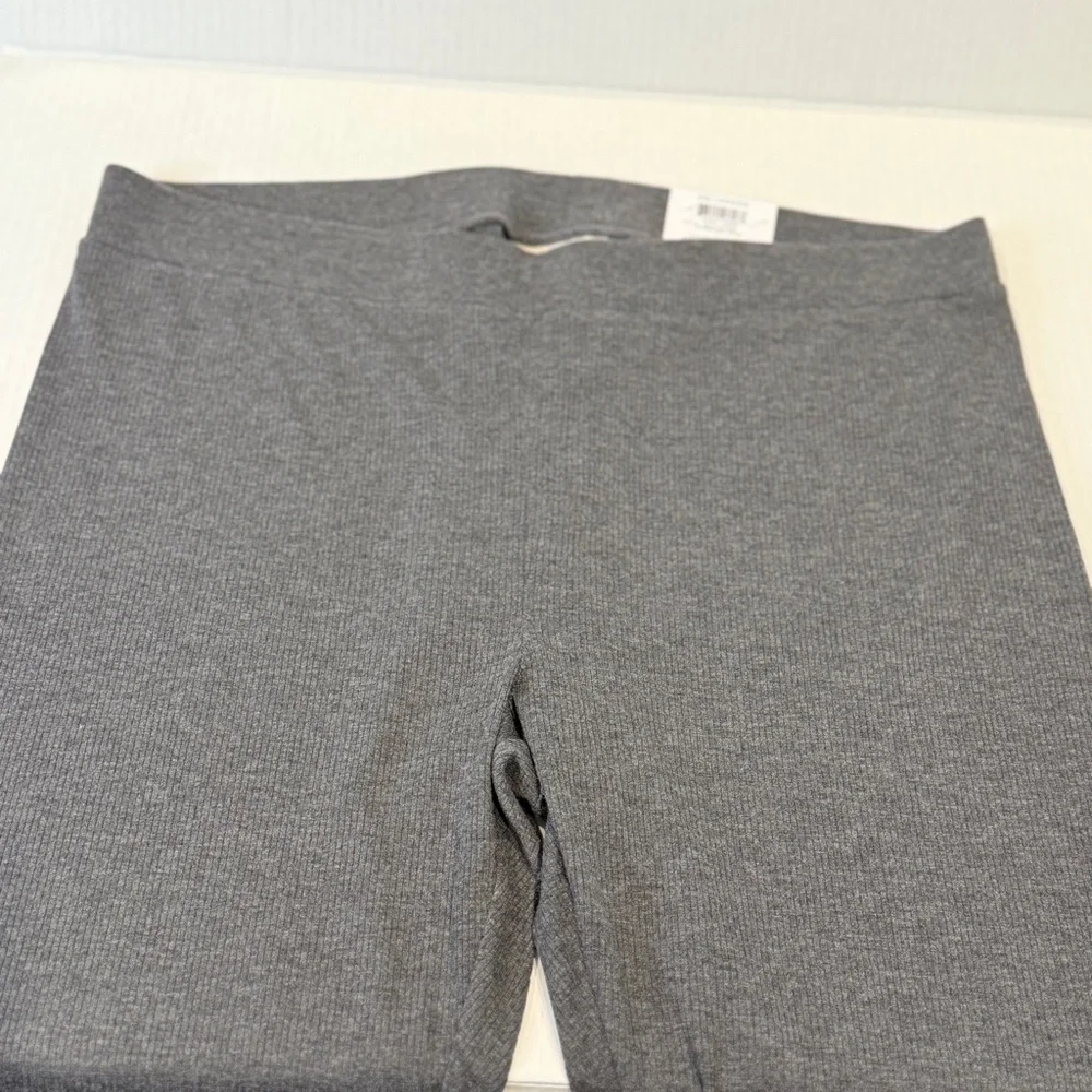 π Style & Co Ribbed Leggings Charcoal Heather Large Super Soft Mid-Rise Stretch - Picture 4 of 16
